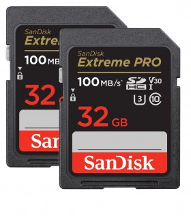 کیت ۲ عددی کارت حافظه ۳۲ گیگابایتی سن دیسک مدل Extreme PRO SDHC UHS-I 100MB/s