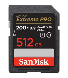 کارت حافظه ۵۱۲ گیگابایتی سن دیسک مدل SanDisk 512GB Extreme PRO UHS-I SDXC - 200mb/s