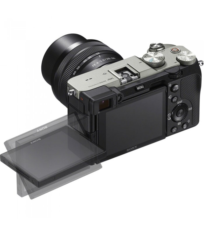 دوربین بدون آینه دست دوم سونی Alpha a7C رنگ نقره‌ای همراه با لنز FE 28-60mm