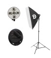 کیت هولدر ۵ لامپ سرامیکی دیاموند به همراه سافت باکس و پایه مدل Diamond Continuous Lighting 5 Lamps