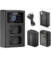 کیت دو باطری و شارژر نیوور مدل NEEWER FW50 LCD