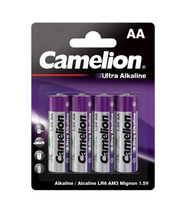 پک چهار عددی باتری قلمی کملیون مدل Camelion Ultra Alkaline Batteries LR6