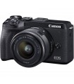 دوربین دیجیتال بدون آینه کانن مدل EOS M6 Mark II با لنز ۴۵-۱۵ میلیمتر