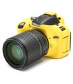 محافظ سیلیکونی easyCover مناسب برای دوربین نیکون D5200 رنگ زرد