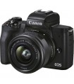 دوربین دیجیتال بدون آینه کانن مدل EOS M50 Mark II همراه با لنز EF-M 15-45mm رنگ مشکی