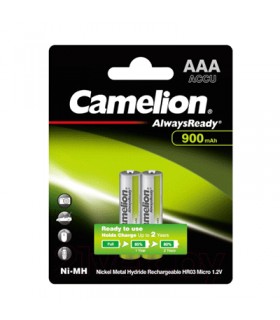 Camelion AlwaysReady 900mAh 1.2V Ni-MH Rechargeable AAA Batteries (x2) NH-AAA900ARBP2