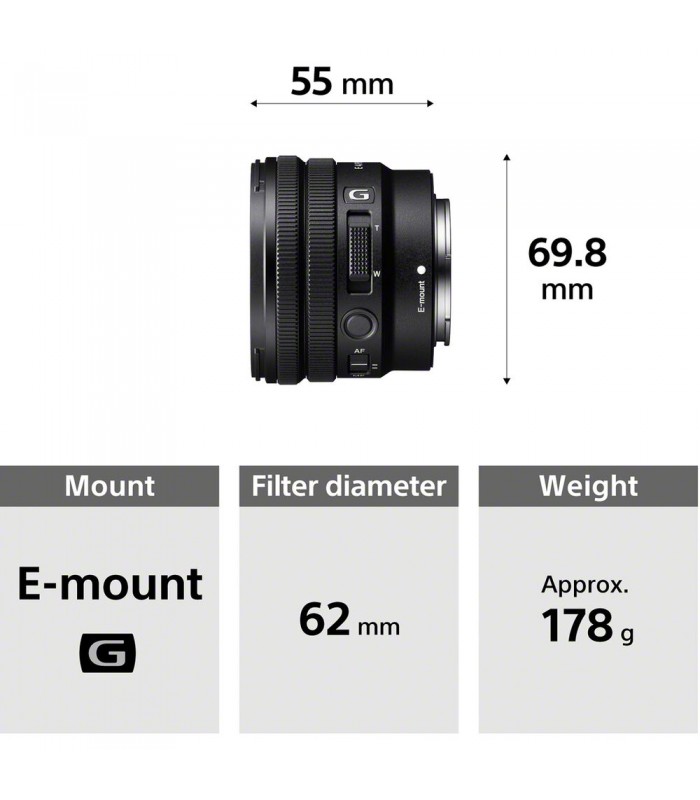لنز سونی مدل E 10-20mm f/4 PZ G