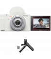 دوربین کامپکت سونی مدل Sony ZV-1F رنگ سفید همراه با لوازم ولاگری